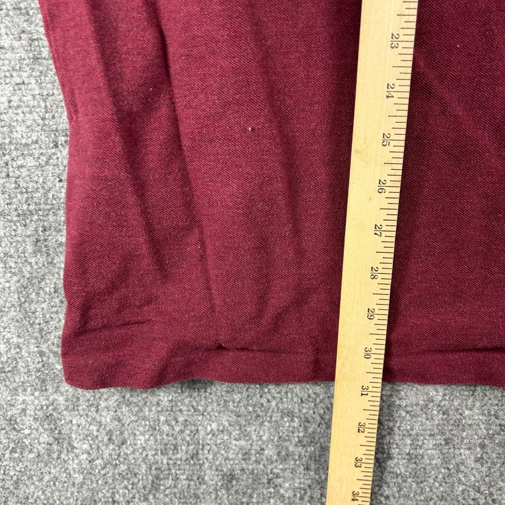 Polo Ralph Lauren Polo Shirt Mens 3XB Burgundy‎ Long Sleeve Pique Pony Logo Big